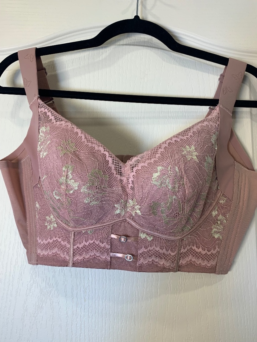 Blush Pink Lace‎ Support Bra 40/90 Underwire Full Support Shapewear Bra